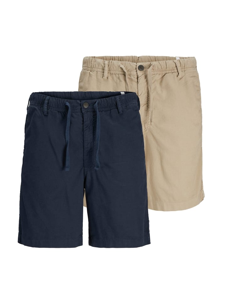 

Тканевые шорты Jack & Jones, цвет dunkelblau/beige