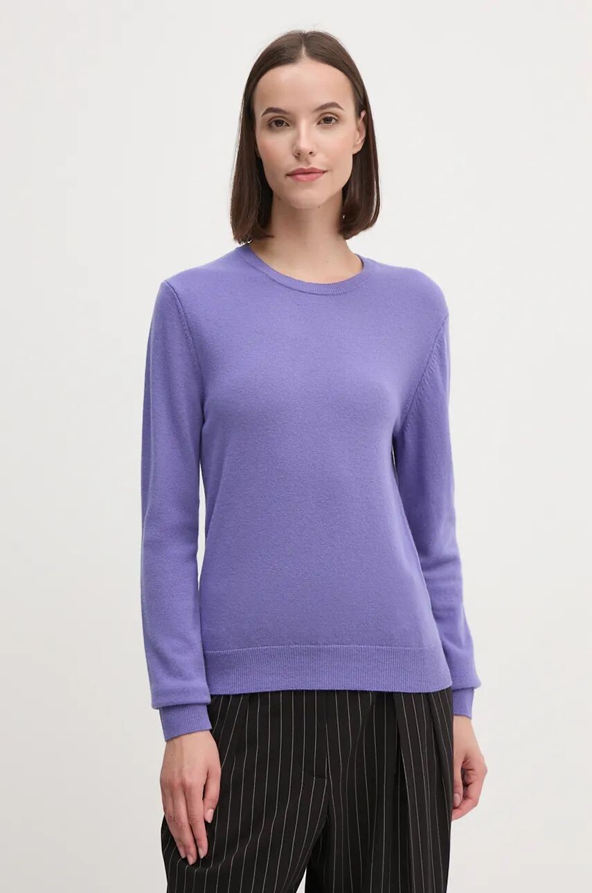 

Шерстяной свитер United Colors of Benetton, фиолетовый