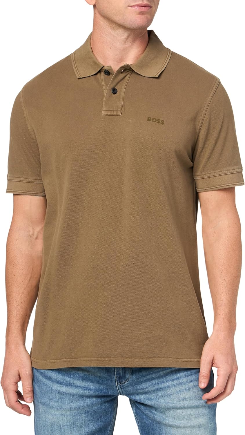 

BOSS Мужская базовая короткая рукав пике поло, Chestnut