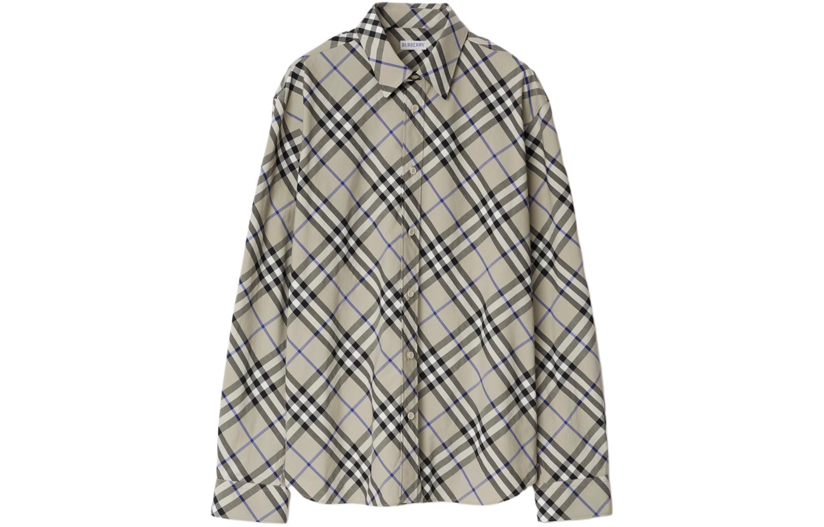 

Клетчатая хлопковая рубашка Burberry, Lichen