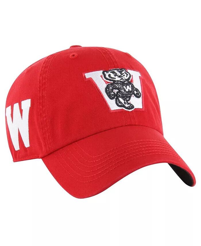 

Мужская винтажная приталенная шляпа Red Wisconsin Badgers Sure Shot Franchise '47 Brand, красный