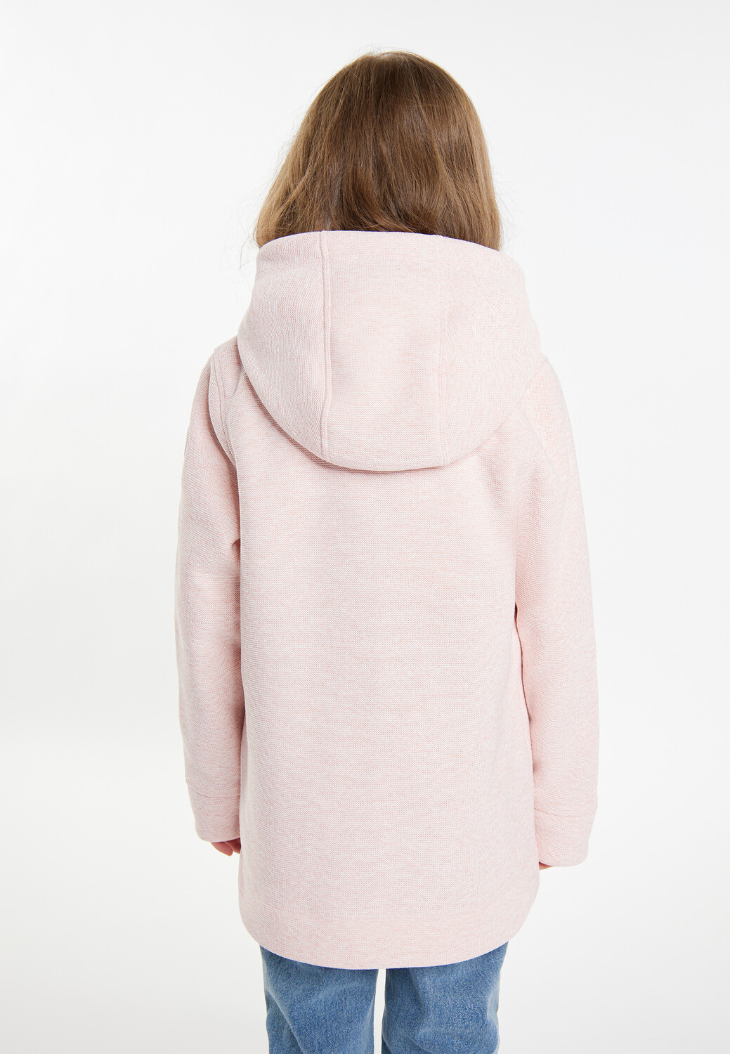 Флисовая куртка Schmuddelwedda Strickfleecedufflecoat Für Mädchen, цвет Pastellrosa Melange — фото 4
