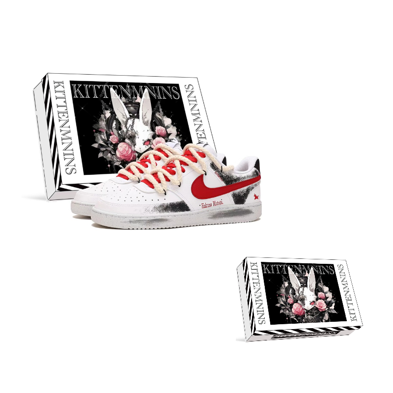 

Nike Кроссовки для скейтбординга Court Vision 1 Abrasion Resistant Low top мужские черно-красные