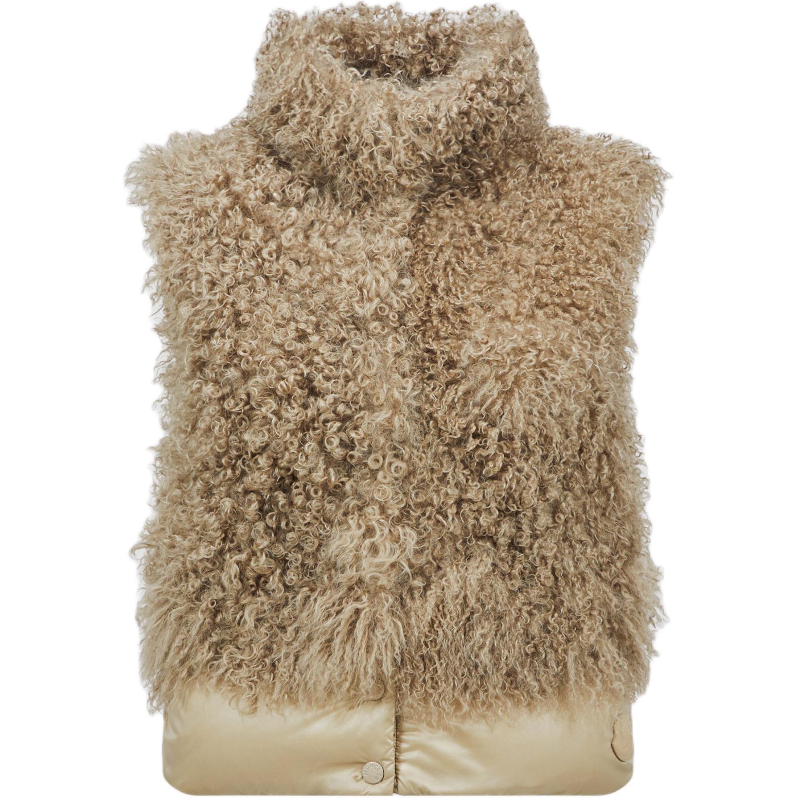 Пуховик Women's Beige Moncler, бежевый — фото 3