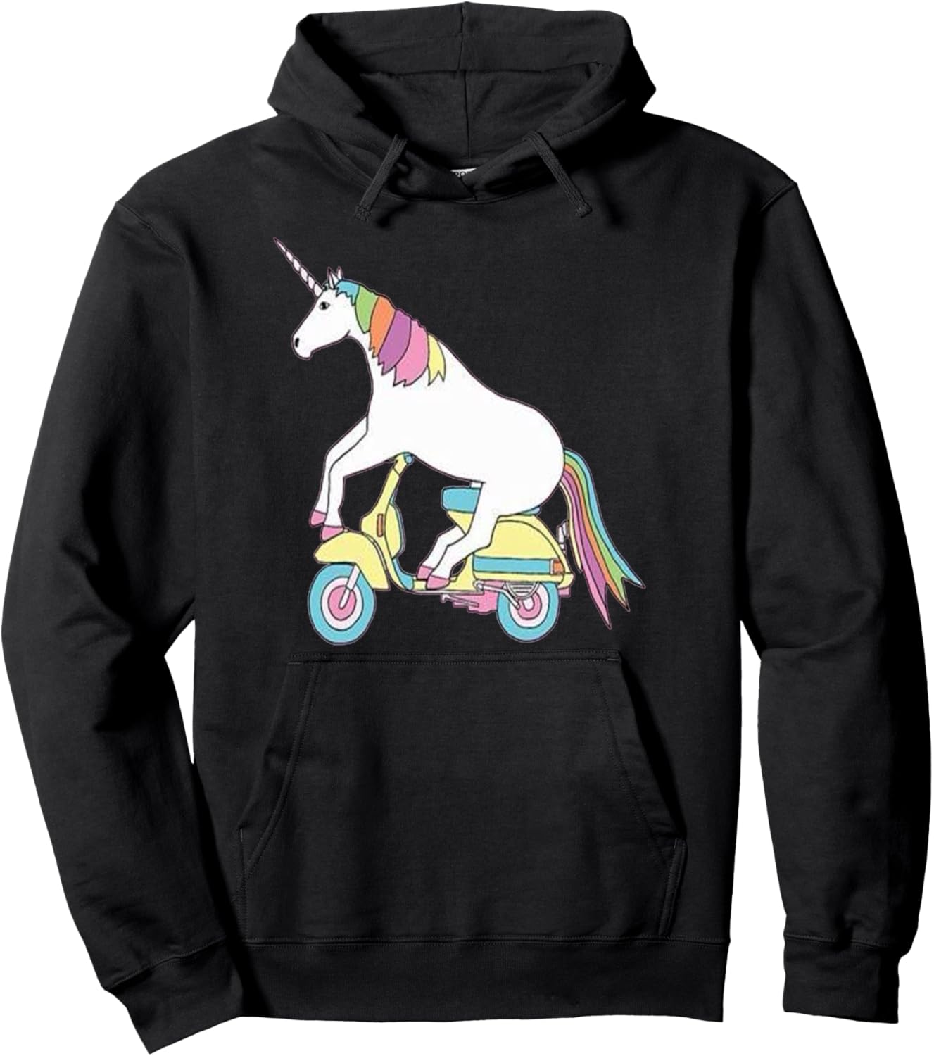 

Худи с изображением единорога на мопеде Funny Unicorn, черный