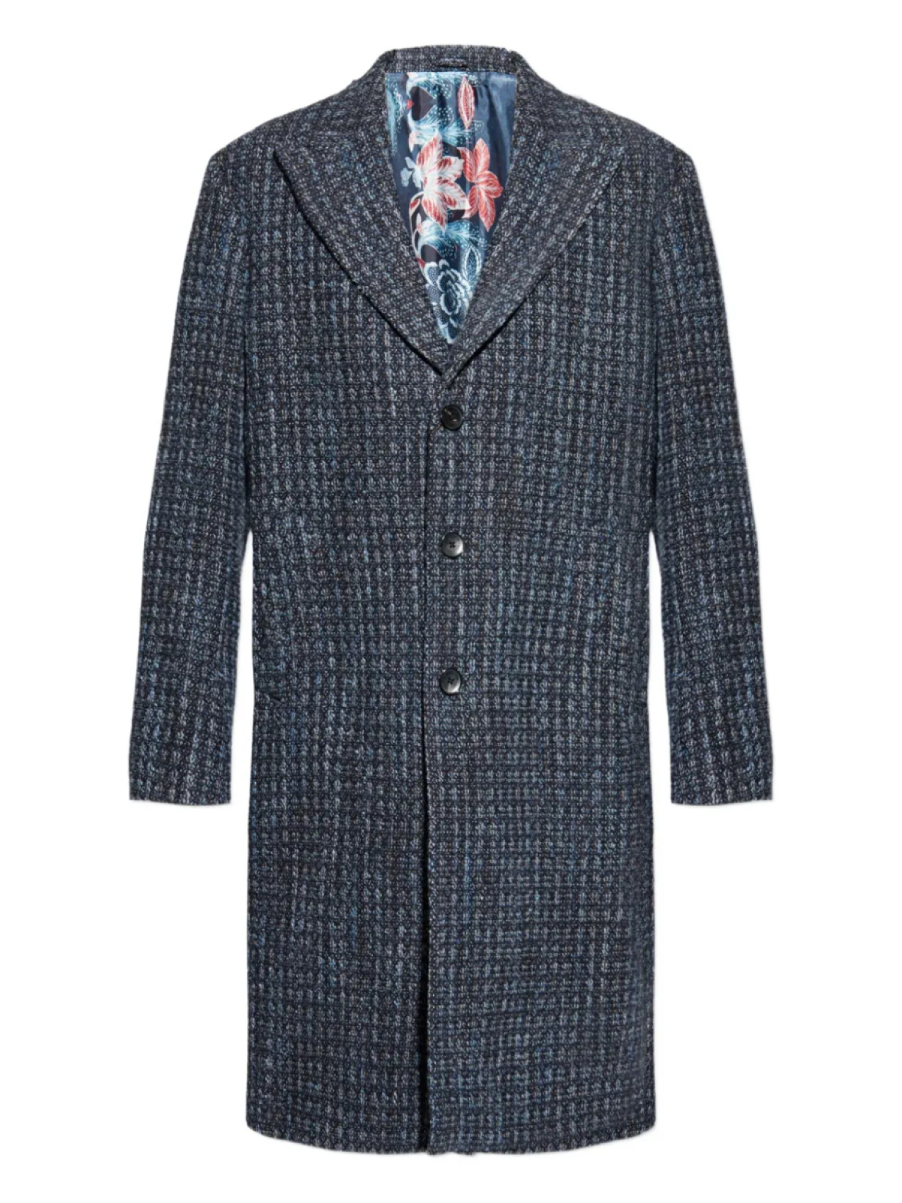 

Пальто из фактурной шерсти ETRO, синий