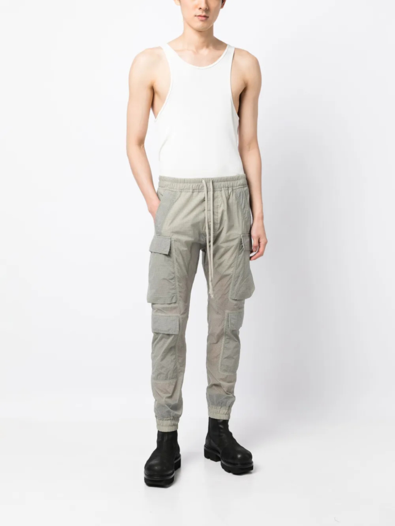 Rick Owens брюки карго с кулиской, нейтральный — фото 2