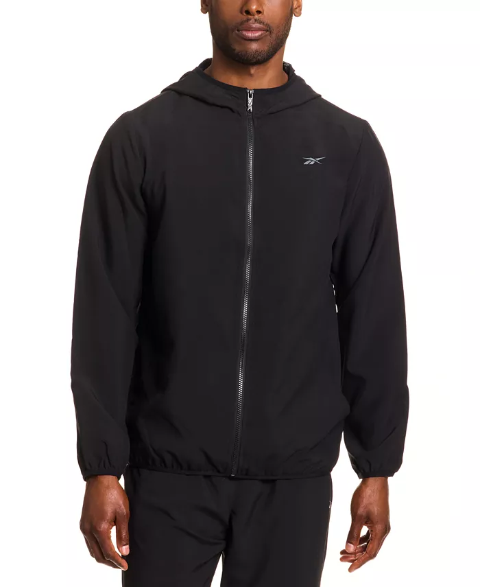

Мужская куртка с логотипом из ткани Reebok, черный