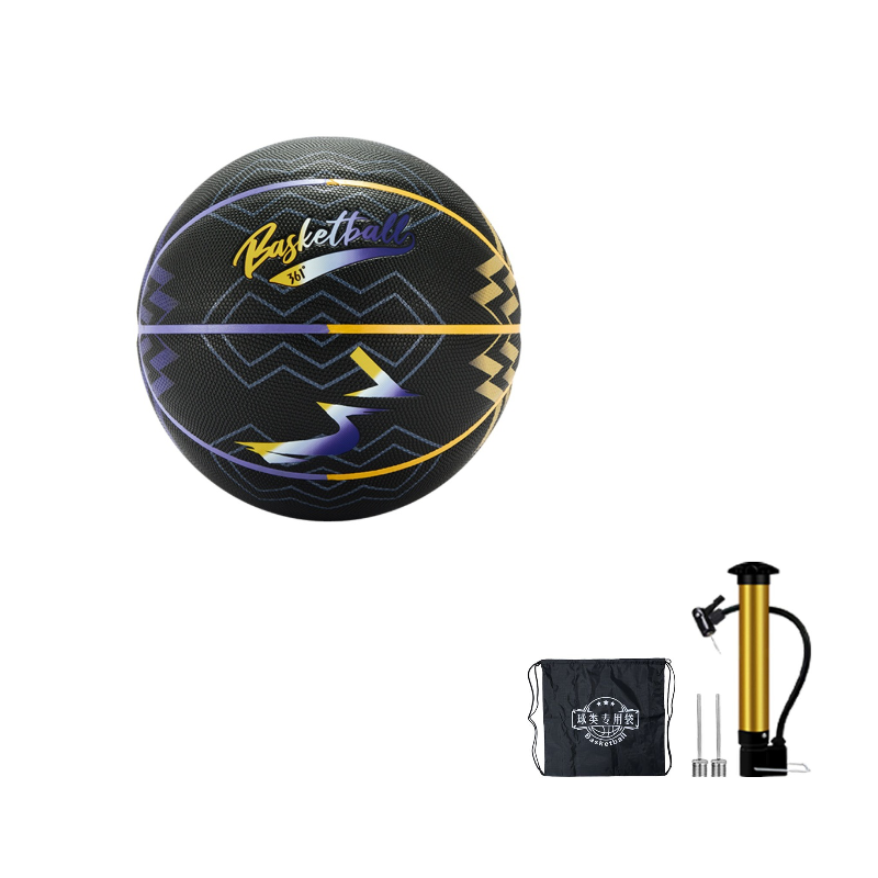 

361° Баскетбольный мяч Night Ash PU, черный, фиолетовый, желтый, размер 7, соревновательный, унисекс, версия для материкового Китая