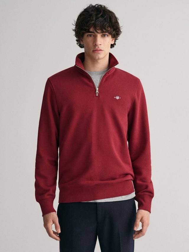

Свитер Shield с молнией до половины GANT, Plumped Red