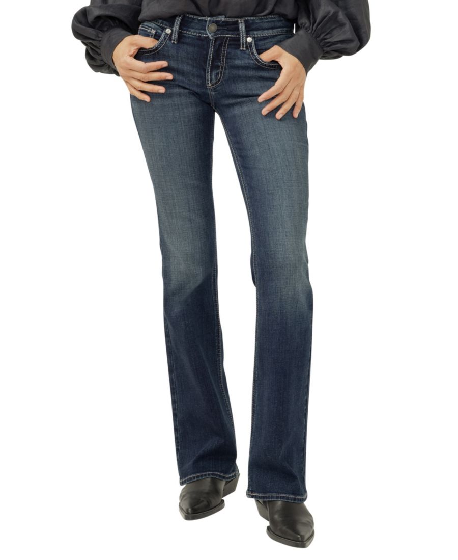 

Женские джинсы Britt с низкой посадкой, облегающим силуэтом и расклешенными штанинами Silver Jeans Co, Oxford