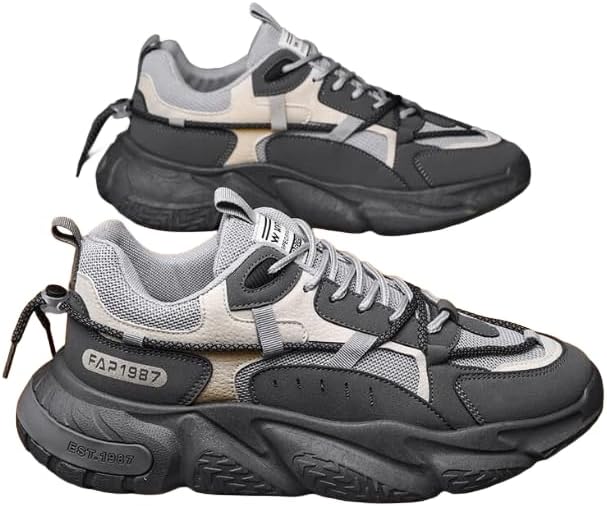 

Мужские кроссовки для бега по шоссе, тенниса и прогулок, с амортизацией, спортивные повседневные кроссовки для мужчин Hhhchpm, серый