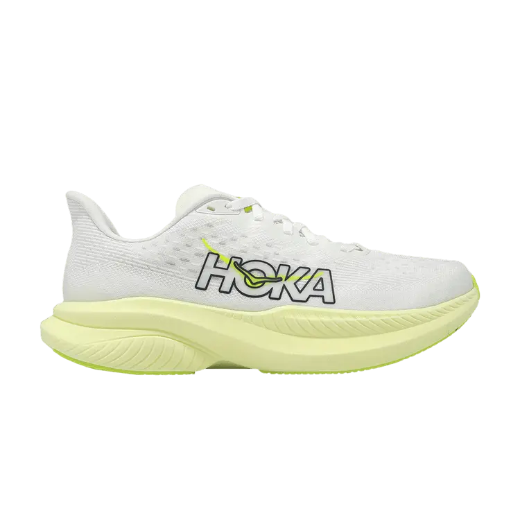 Кроссовки HOKA Wmns Mach 6, White Neon Citrus