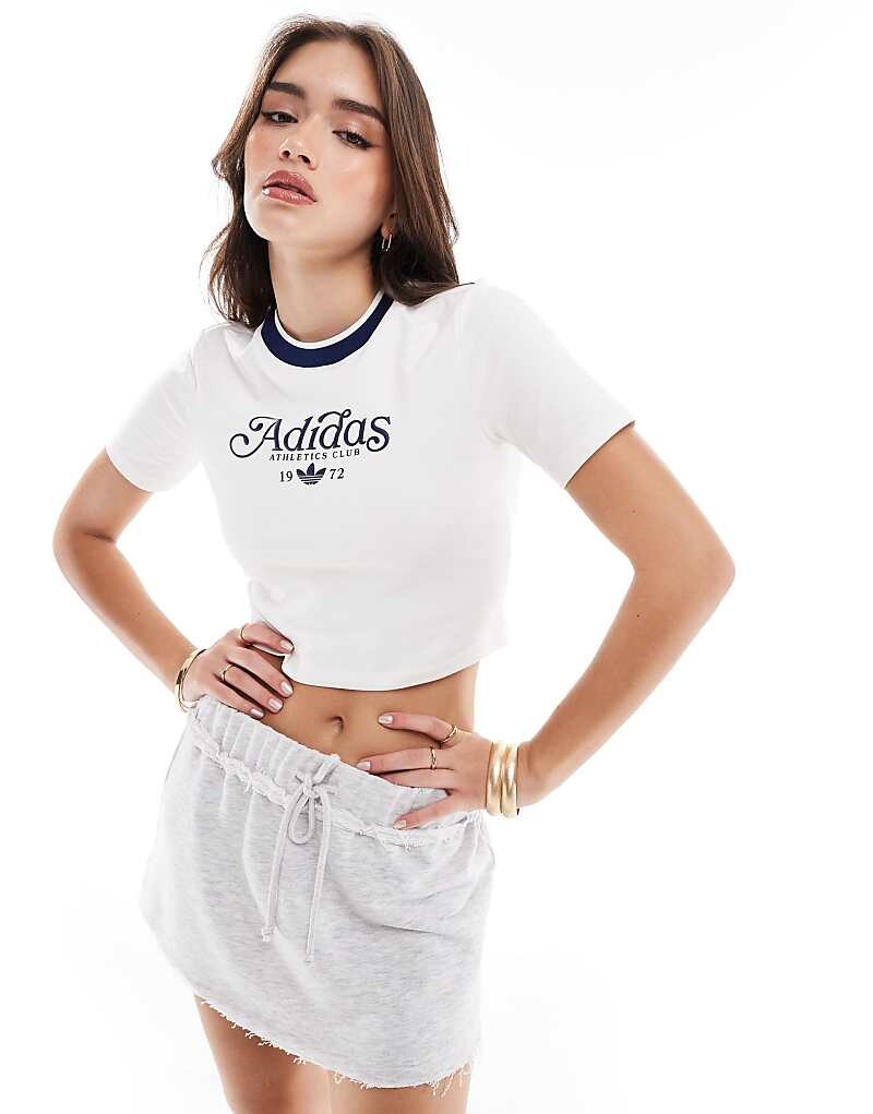 

Белая футболка для малышей adidas Originals