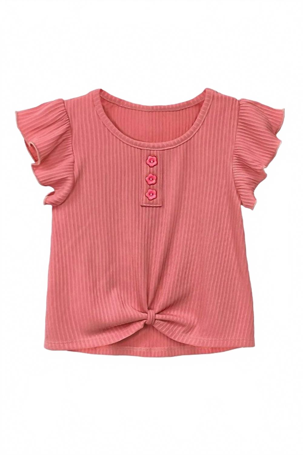 

Детская блузка с перекрученным передом в розовом цвете Cutie Patootie