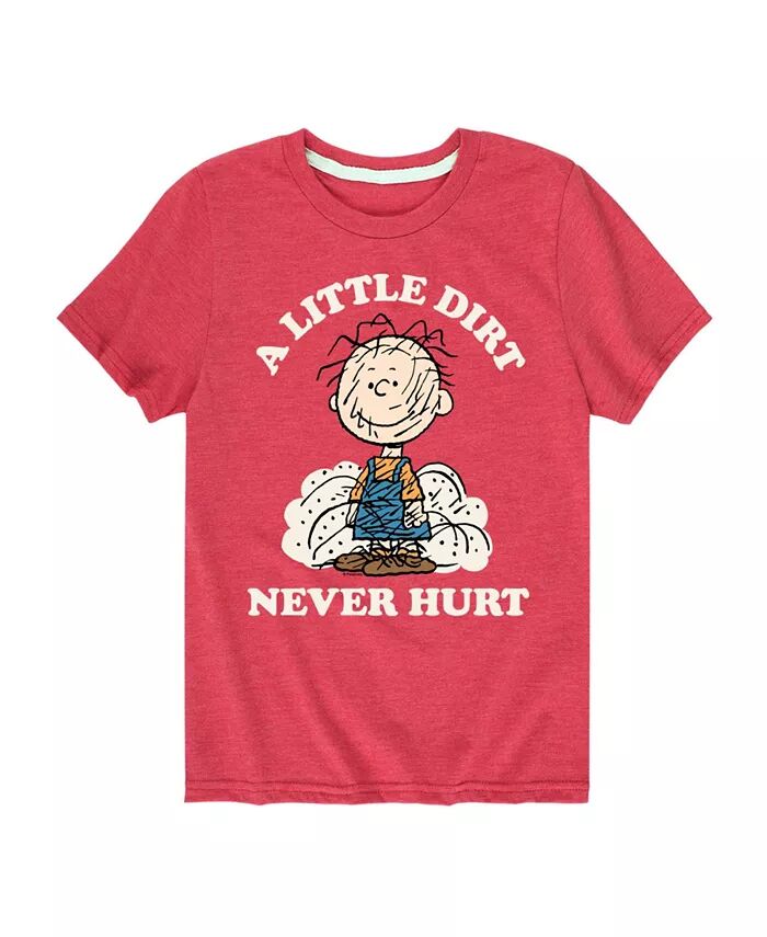 

Футболка с графическим принтом Big Boys Peanuts A Little Dirt Never Hurt Hybrid, красный