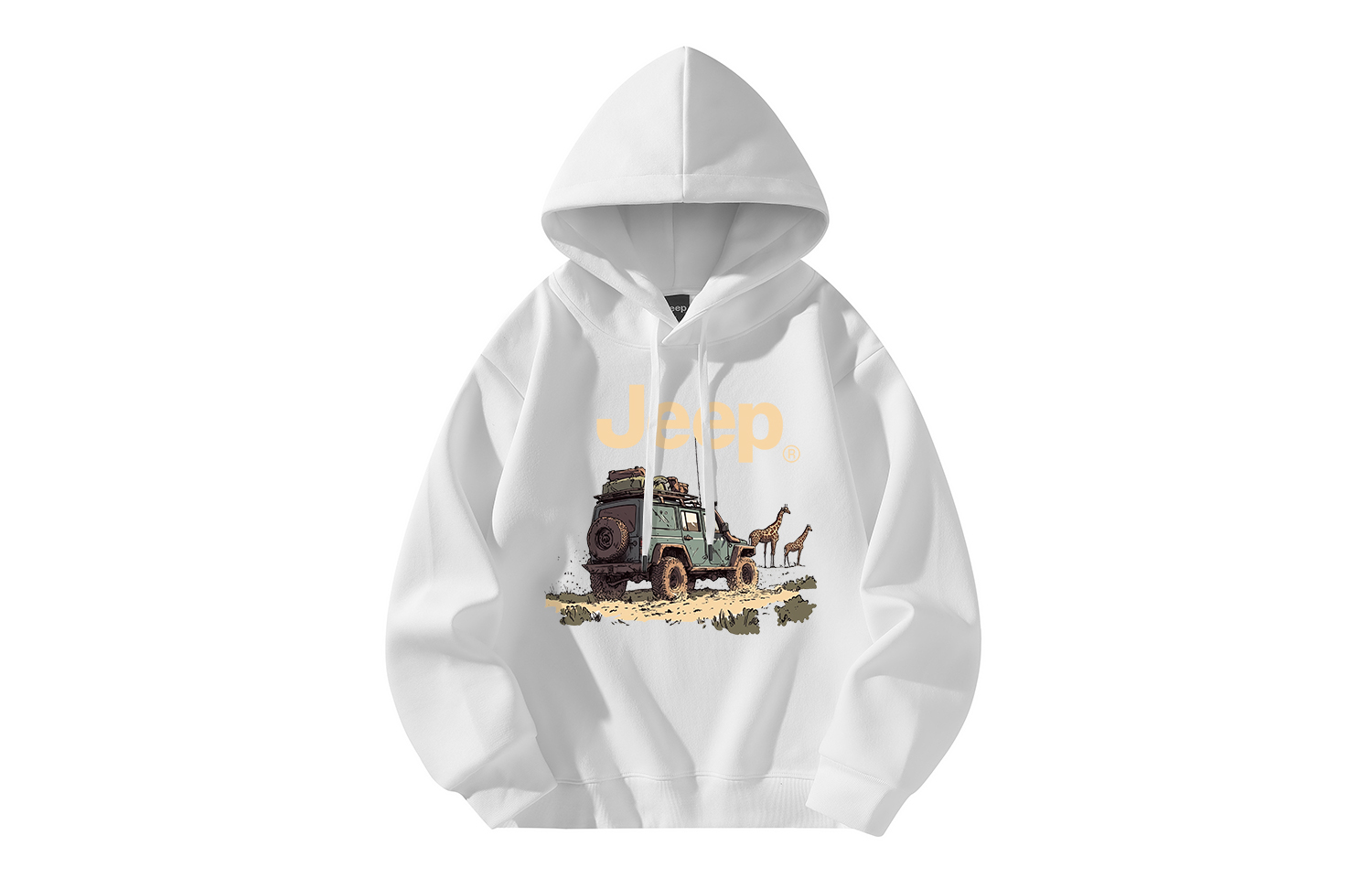 

Толстовка Unisex Hooded Moderate Heavyweight Jeep, белый