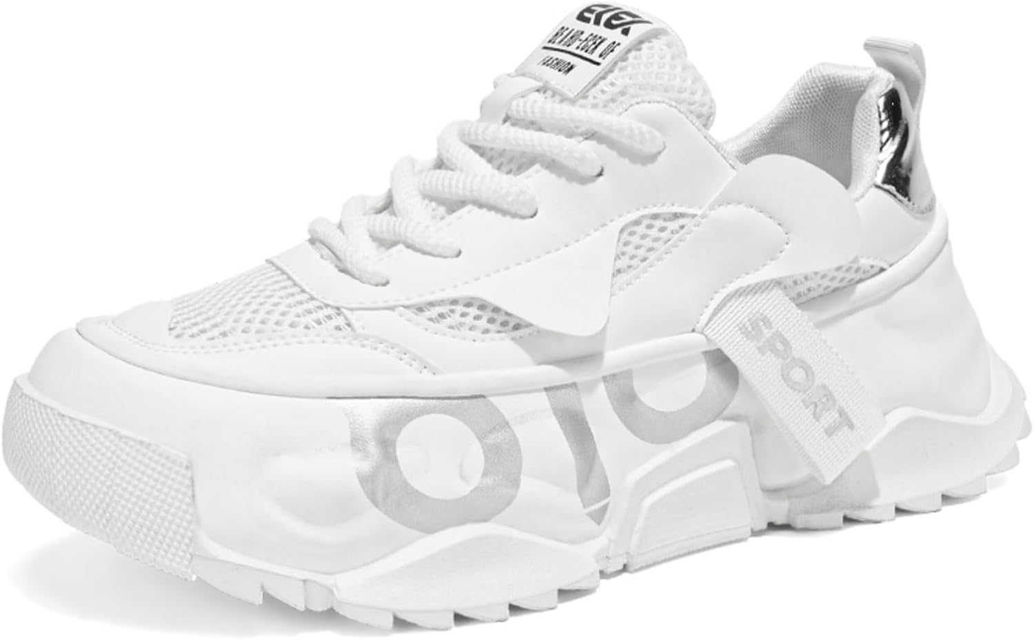 

Мужские кроссовки для шоссейного бега, мягкая подошва, теннисные и прогулочные кроссовки с амортизацией, повседневная обувь для мужчин с эффектом увеличения роста, подходят для спортзала, работы, вождения и школы Houdbdol, белый