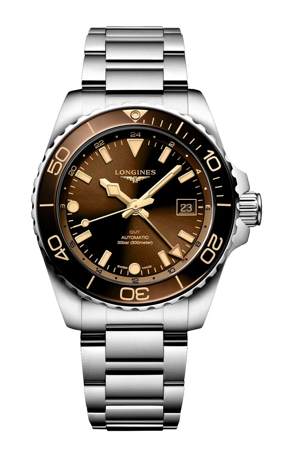 ГИДРОКОНКВЕСТ 41 ММ - L3.790.4.66.6 LONGINES, золотой