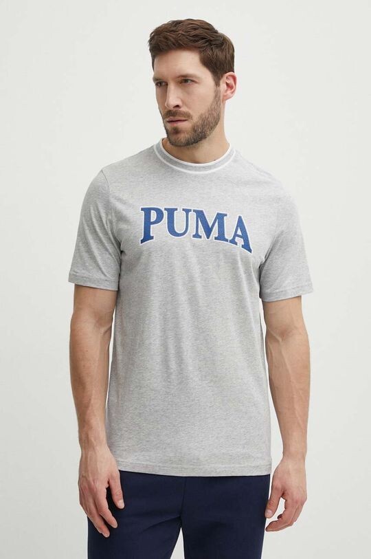 

Хлопковая футболка Puma, серый