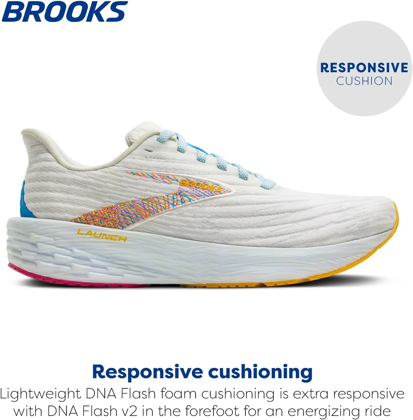 Мужские кроссовки Brooks Launch 11, белый — фото 2