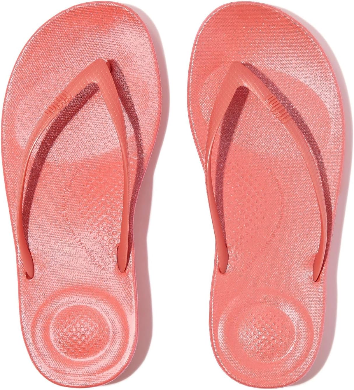 Мужские эргономичные шлепанцы FitFlop Iqushion, Pearlized Rosy Coral — фото 4