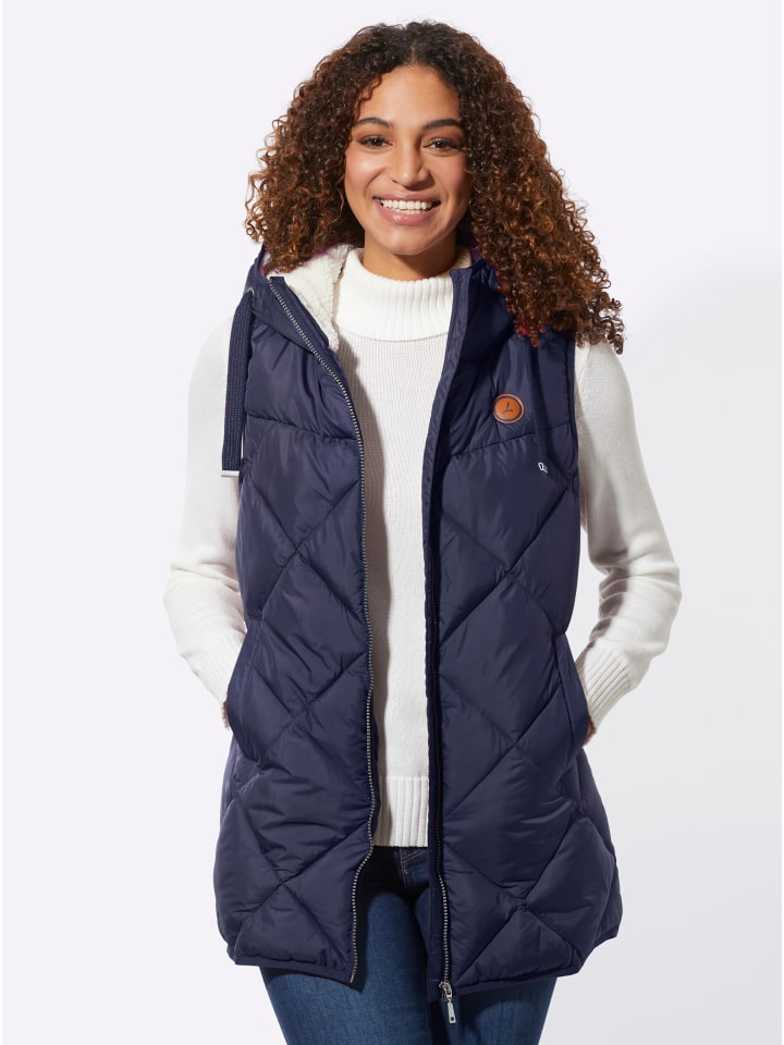 

WITT WEIDEN Жилет с капюшоном темно-синего цвета