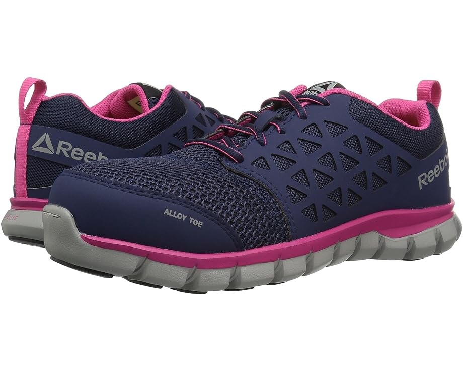 

Кроссовки Reebok Work Sublite Cushion Work Alloy Toe EH, цвет Navy/Pink