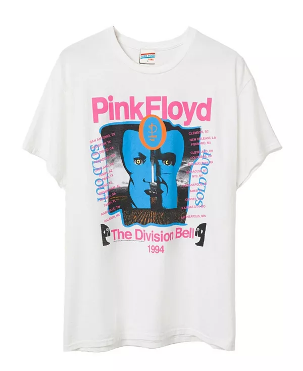 

Футболка унисекс Pink Floyd Division Bell Flea Market Junk Food Clothing, белый
