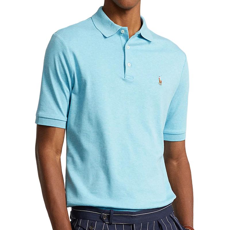 Винтажная 2023 года поло с вышитой лошадкой Polo Top Polo Ralph Lauren, синий — фото 3