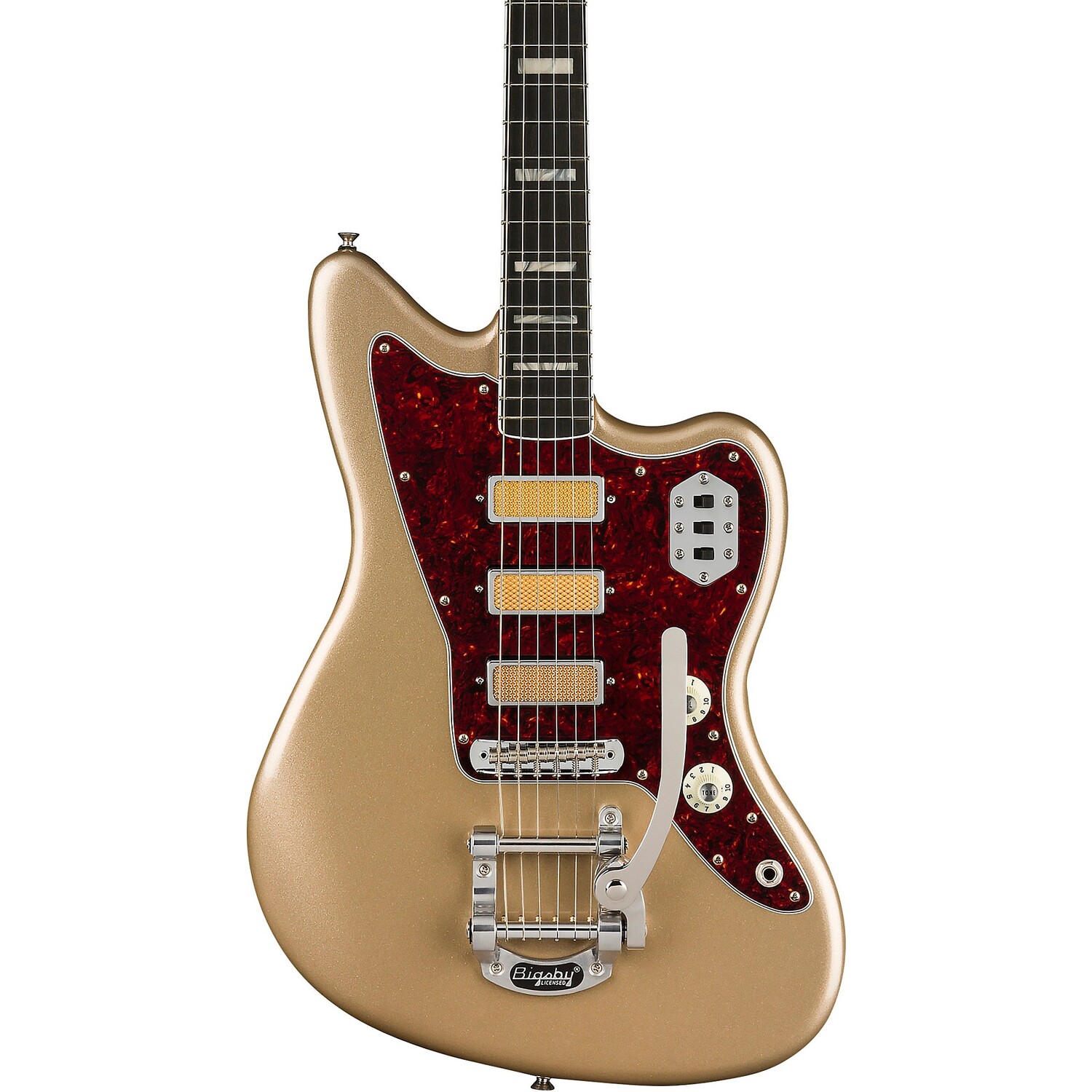 

Электрогитара Fender Jazzmaster с золотой фольгой Shoreline Gold