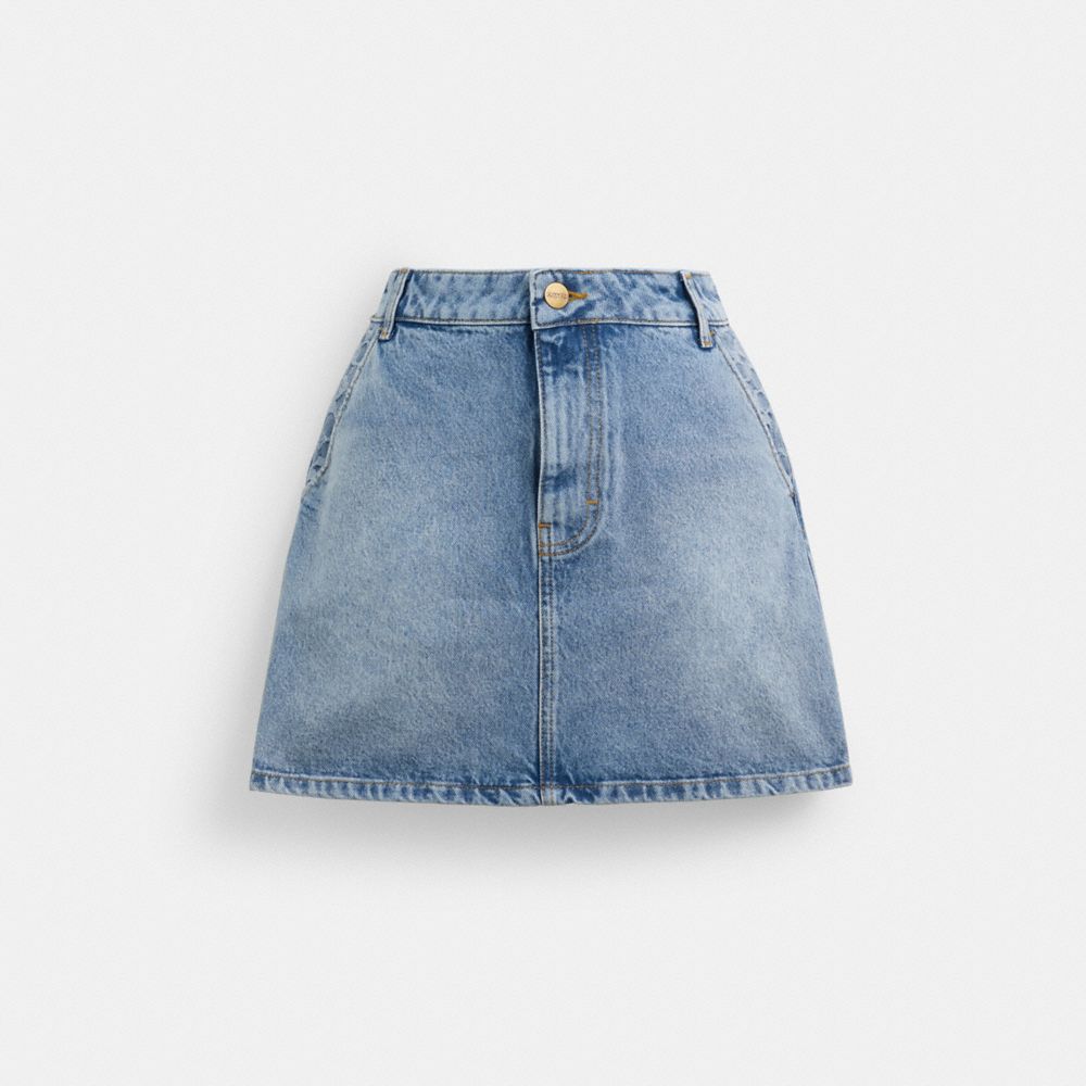 

Юбка Coach Denim Skirt, синий