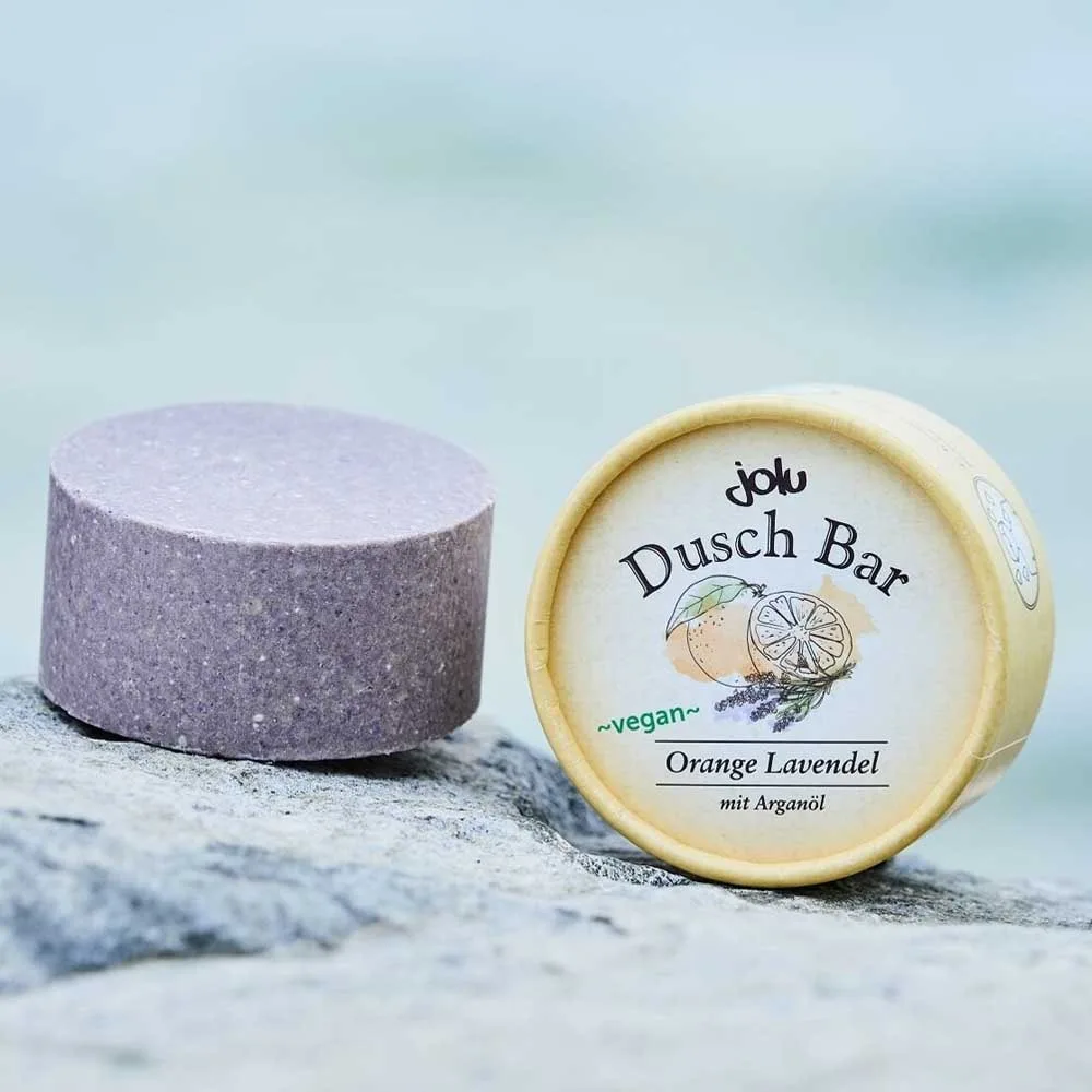Гель для душа в брусочке - апельсиново-лавандовый Jolu Naturkosmetik, 100 гр — фото 2