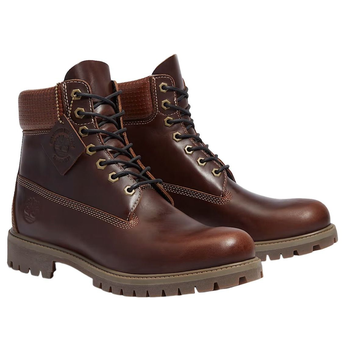 Водонепроницаемые ботинки Timberland Premium 6 дюймов, коричневый, из натуральной кожи, черные — фото 3