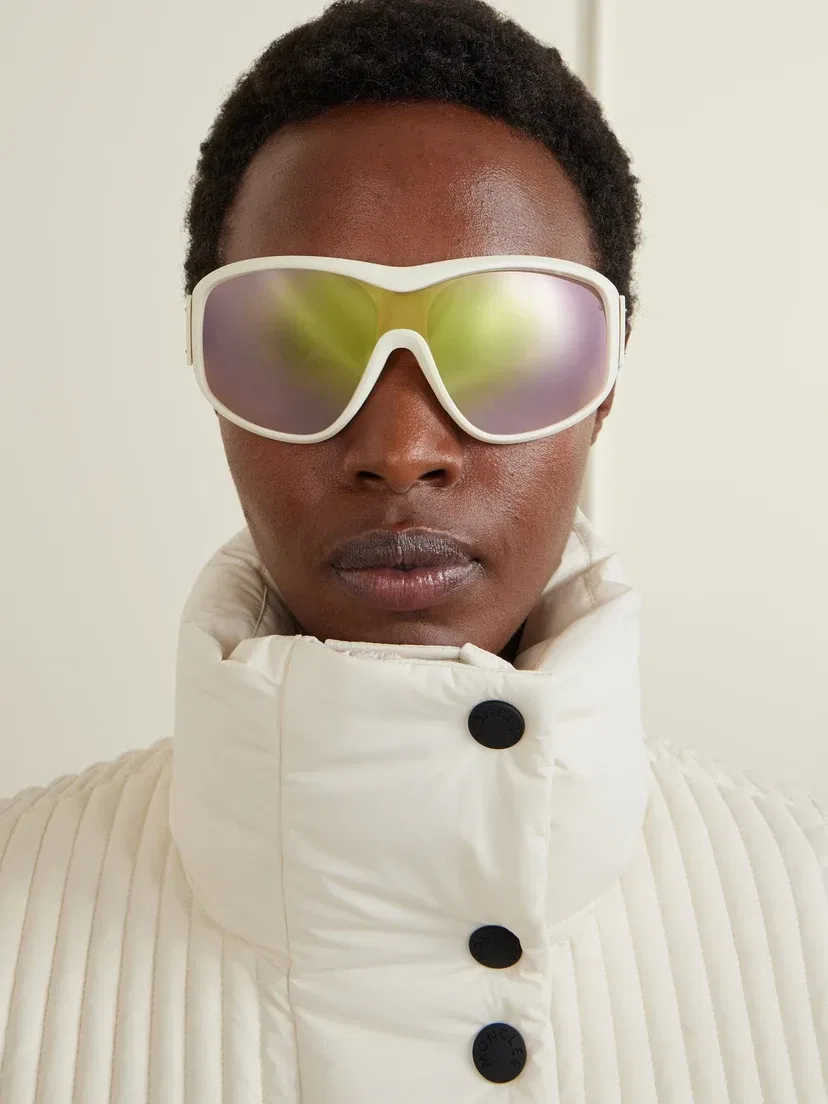 Лыжные солнцезащитные очки Thyra овальной формы Moncler Eyewear, бежевый — фото 2