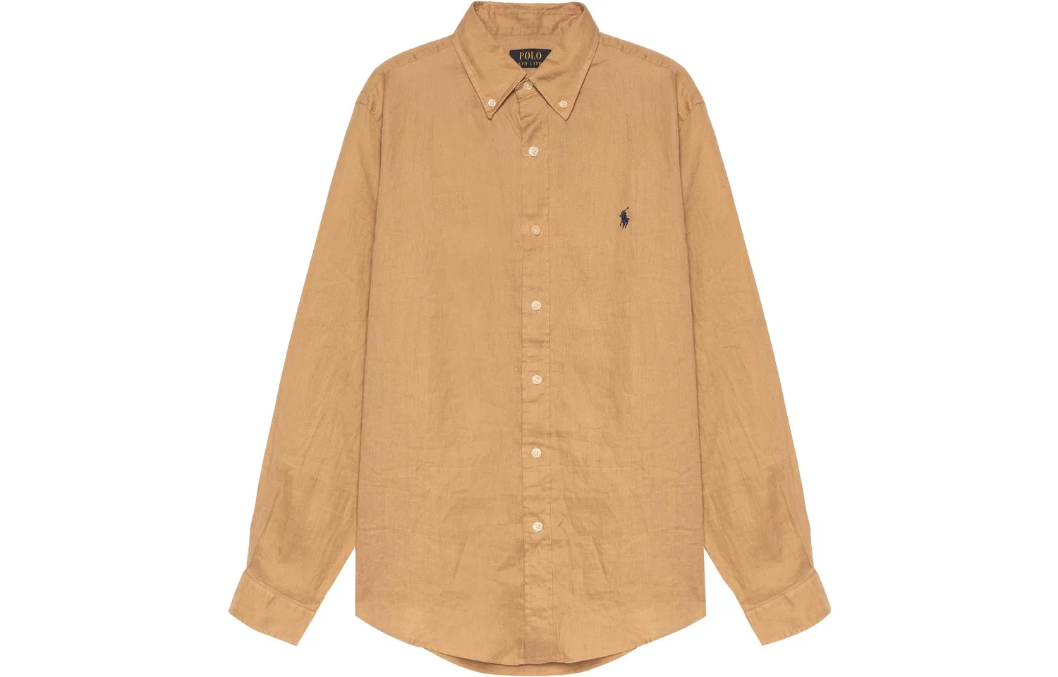 Рубашка поло из льна Polo Ralph Lauren хаки