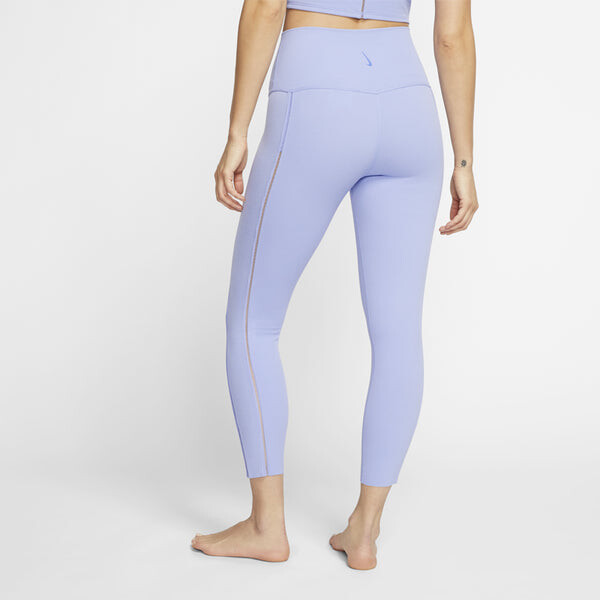 Брюки as w nk yoga luxe rib 7 Nike, фиолетовый — фото 4