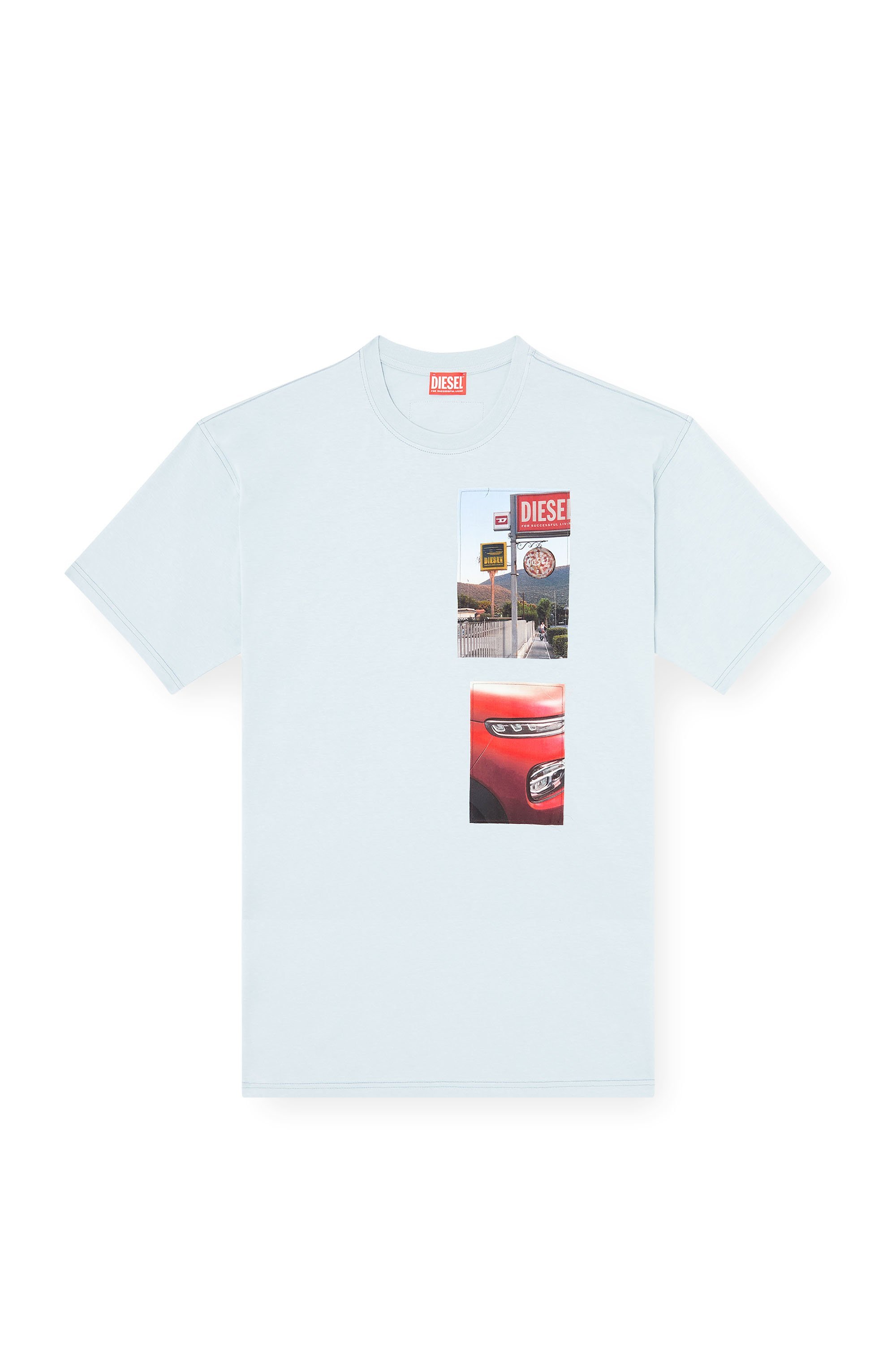 Мужская футболка T-BOXT-T3 Diesel, Light blue — фото 2