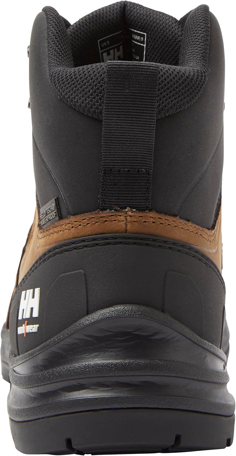 Helly-Hansen Oslo Hiker Mid Aluminum Toe рабочие ботинки для мужчин - легкая кожа и Ripstop с амортизирующими стельками и нескользящей подошвой, рейтинг EH Helly Hansen, 780 Dark Brown — фото 3