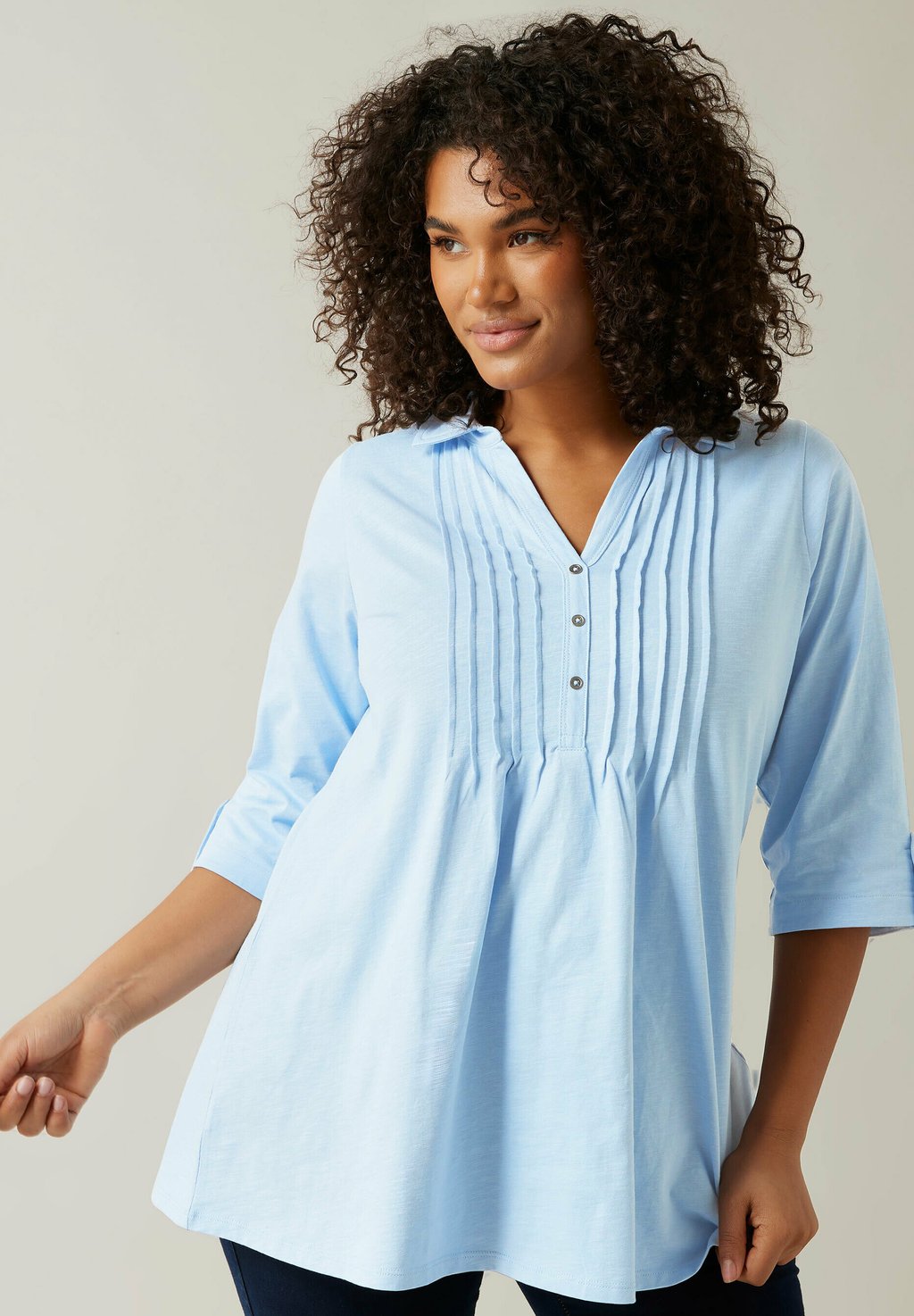 

Рубашка поло PINTUCK HENLEY - Long sleeved top Evans, светло-голубой