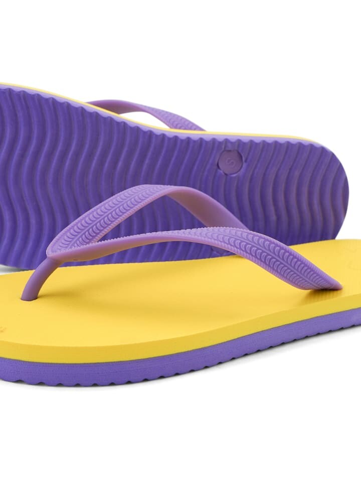 Шлепанцы Flip Flop Zehentrenner originals*color block, цвет Gelb/Violett — фото 4