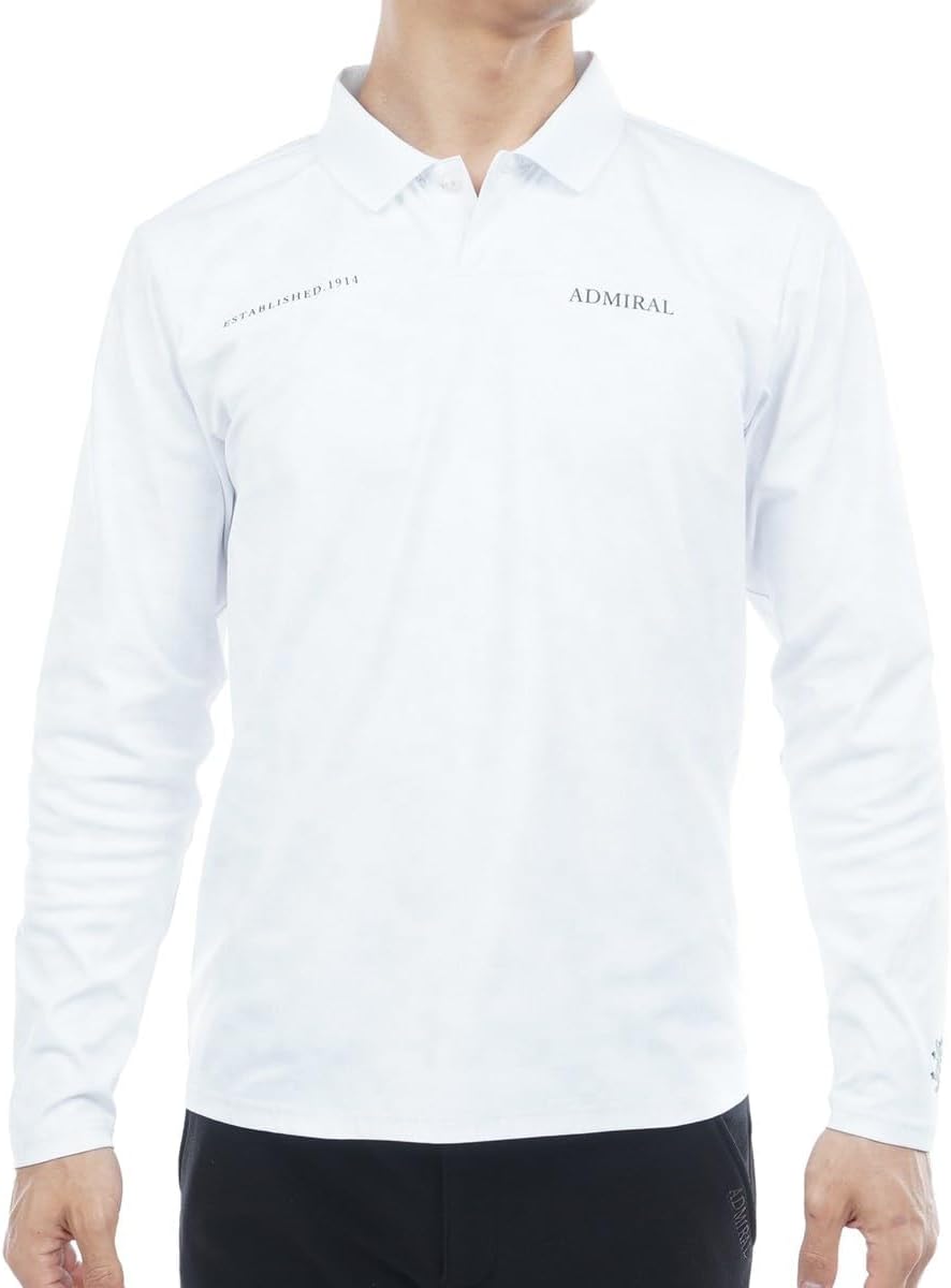 

Мужская классическая поло-рубашка Admiral GOLF Mosaic Camouflage с длинными рукавами и флисовой подкладкой, белый