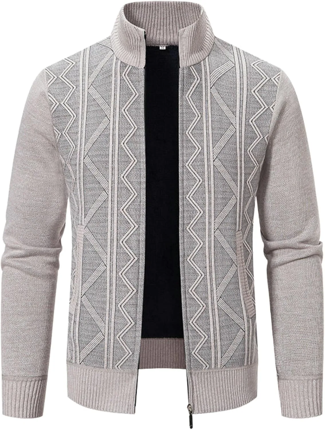 

Мужской джемпер с воротником-стойкой, утепленный флисом MQMYJSP