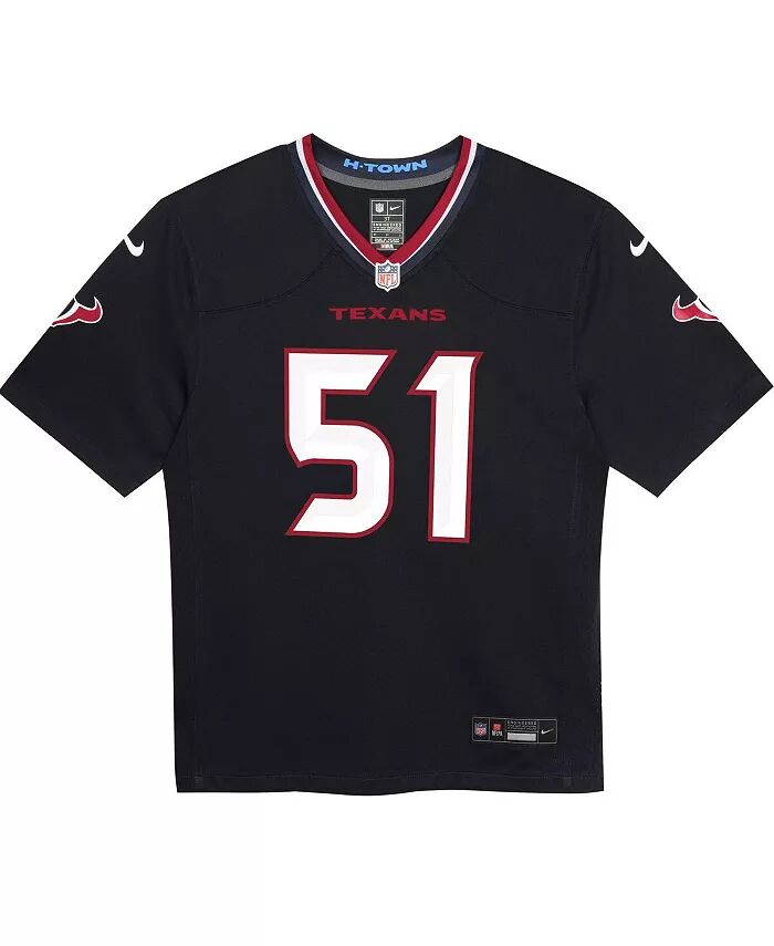 Дошкольный Уилл Андерсон-младший. Игровая майка Navy Houston Texans Nike — фото 2