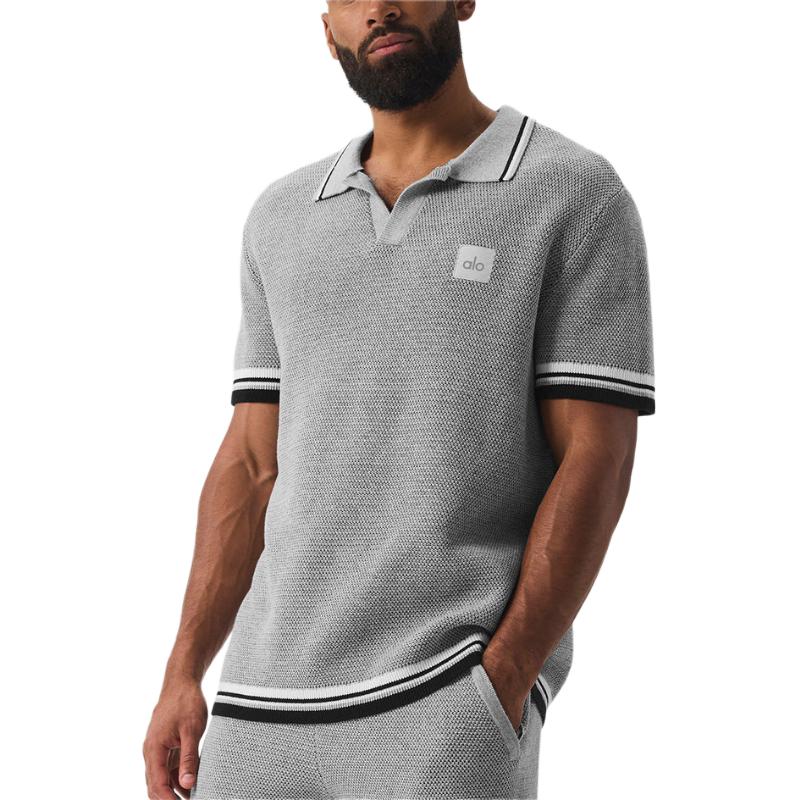 

Мужская поло Alo Yoga, серый/серый