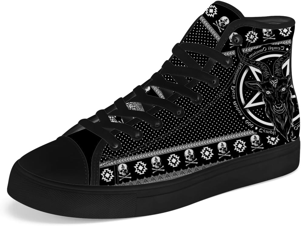 

Мужские и женские сатанинские кеды на высокой подошве из канвы, высокие кроссовки на шнуровке, повседневная обувь Chebing, белый