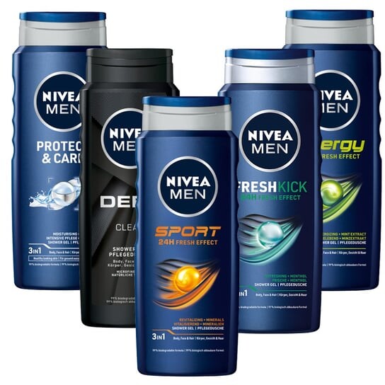 

Набор мужских гелей для душа NIVEA MEN 5х500мл