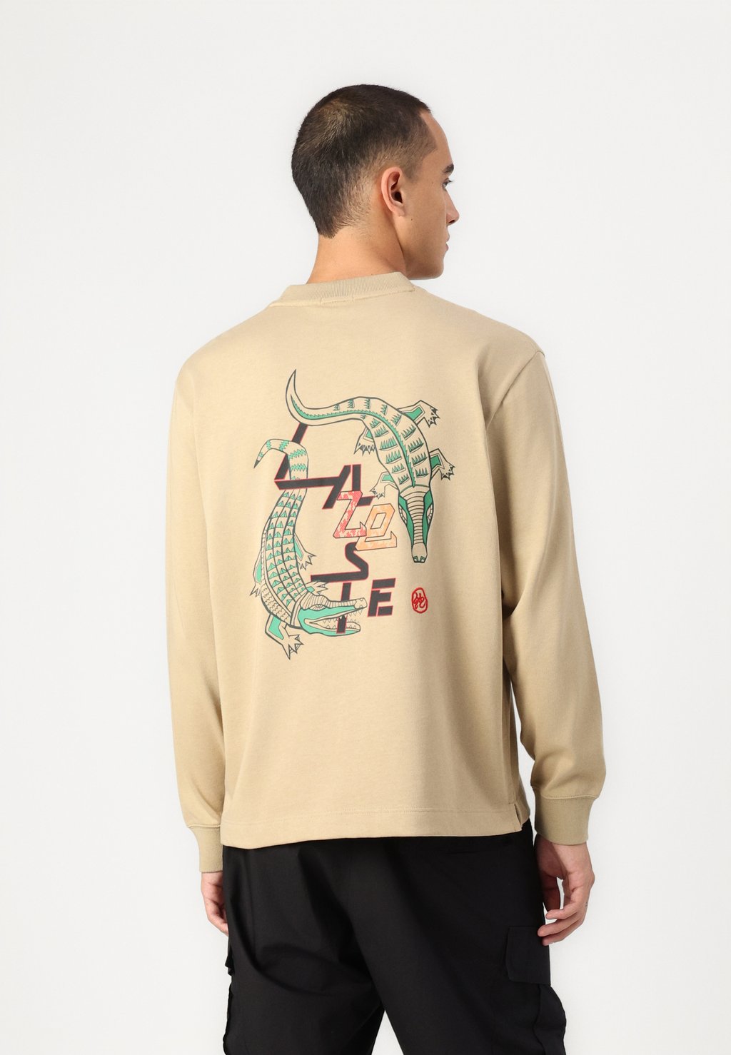 

Топ с длинными рукавами Lacoste, бежевый