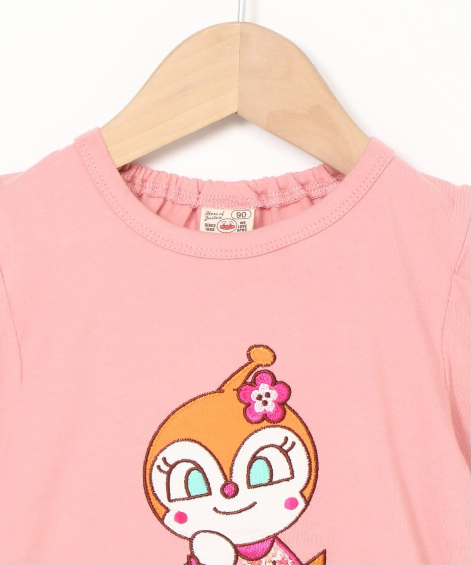Футболка с длинным рукавом и аппликацией в виде пышных рукавов APKC/(K) Anpanman Kids Collection, pink — фото 4