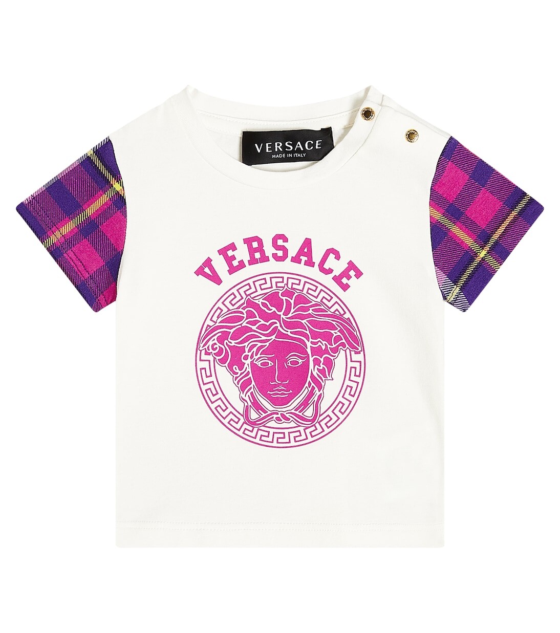 

Футболка из хлопкового джерси baby medusa Versace Kids, мультиколор